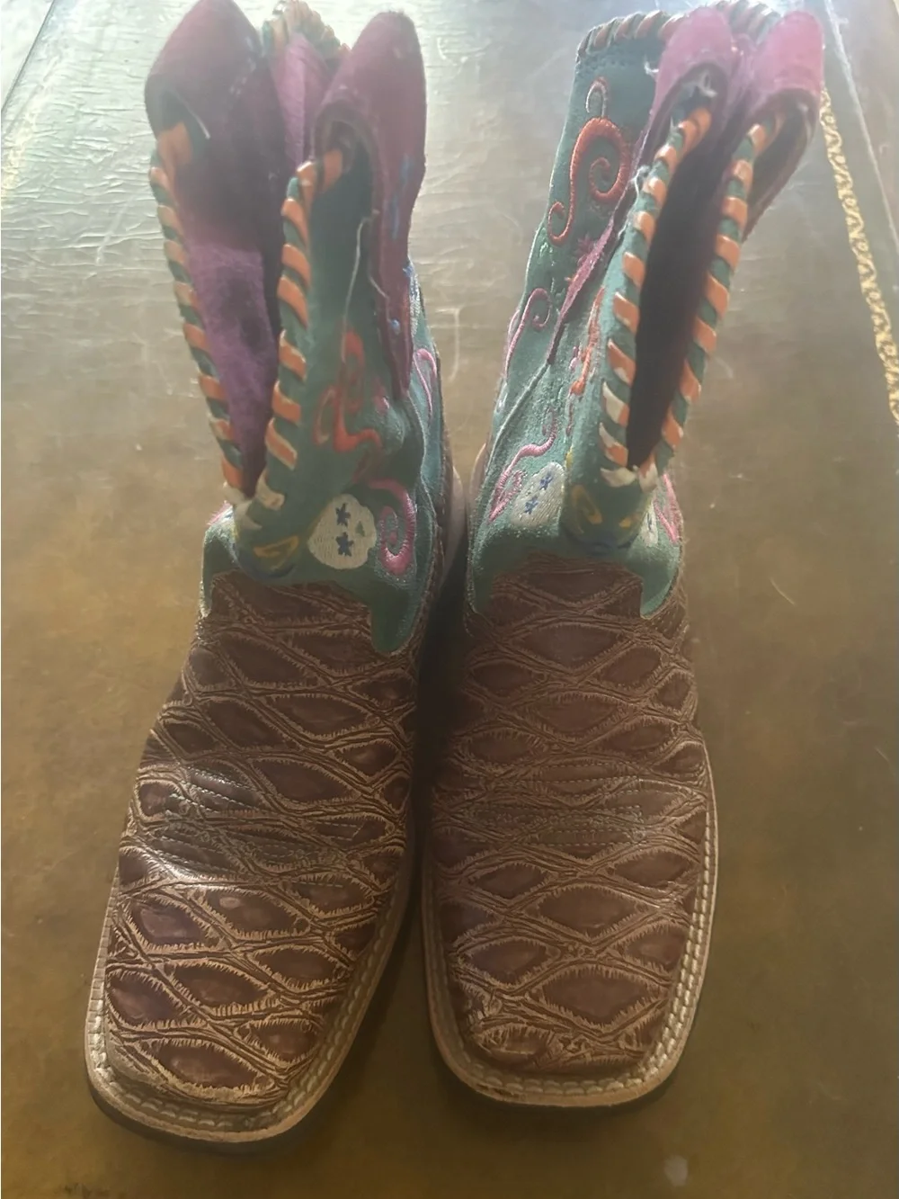 Ariat Sugar Skull Cowboy Boots Size 13